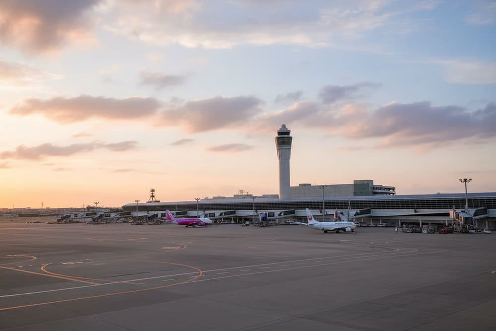 Một g&oacute;c khu vực s&acirc;n đỗ của s&acirc;n bay Nagoya - Chubu Centrair